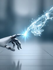 Robotic hand touching another