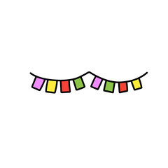 Colorful flag decoration