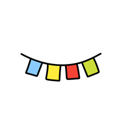 Colorful flag decoration