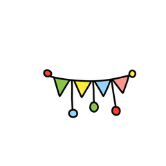 Colorful flag decoration