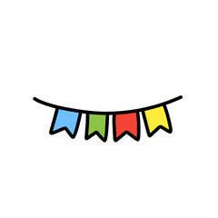 Colorful flag decoration
