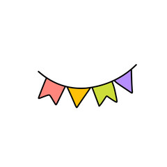 Colorful flag decoration