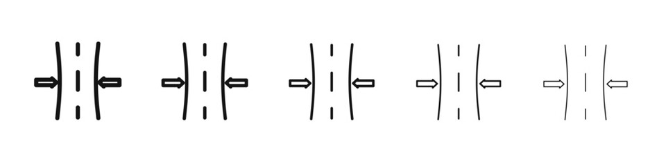Resilience icon vector outline set illustration sign