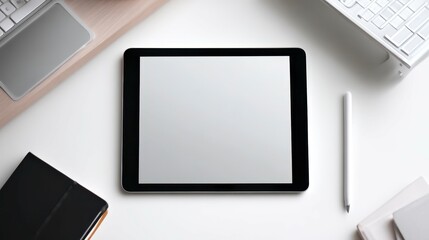 Modern Tablet Mockup-Blank Screen-Workspace