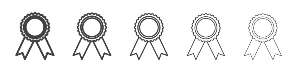 Ribbon Icon vector outline set illustration sign