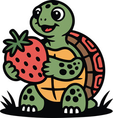 turtle and fruit