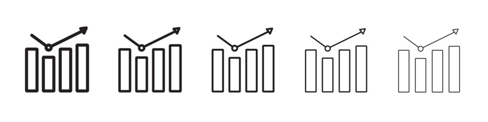 Sales icon vector outline set illustration sign