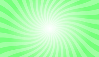 Fototapeta premium Abstract Screamin' green background with rays retro starburst. Spiral radial striped backdrop design. Sunbeam swirl light retro design. Vintage sunrays swirl sun beam pattern.