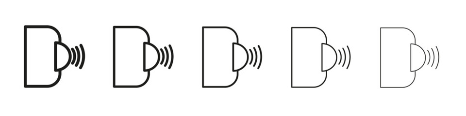 sensor icon vector outline set illustration sign