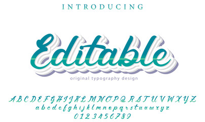 Editable Font – Stylish Script Typeface with Bold Modern Brush Lettering