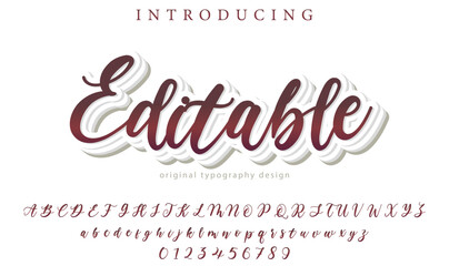 Editable Font – Stylish Script Typeface with Bold Modern Brush Lettering