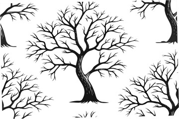 vector tree silhouette