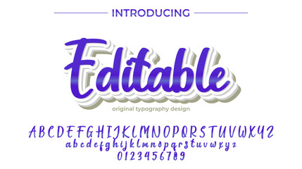 Editable Font – Stylish Script Typeface with Bold Modern Brush Lettering