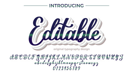 Editable Font – Stylish Script Typeface with Bold Modern Brush Lettering