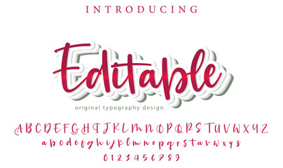 Editable Font – Stylish Script Typeface with Bold Modern Brush Lettering