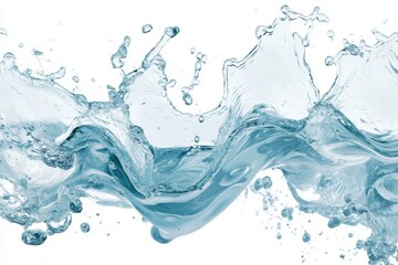 A splash of water with a blurry background. The water is clear and the splash is large. Dynamic water splash with ripple effect, An abstract representation of natural fluid beauty.