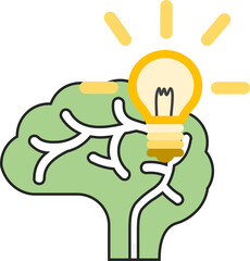 アイデアが閃くイラスト