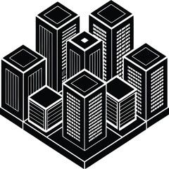 city buildings vector illustration