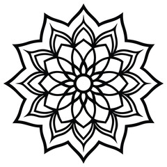 Intricate deep purple mandala design for art and decor