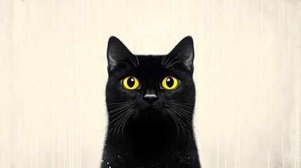 Black cat stares, wood background, pet portrait, Halloween