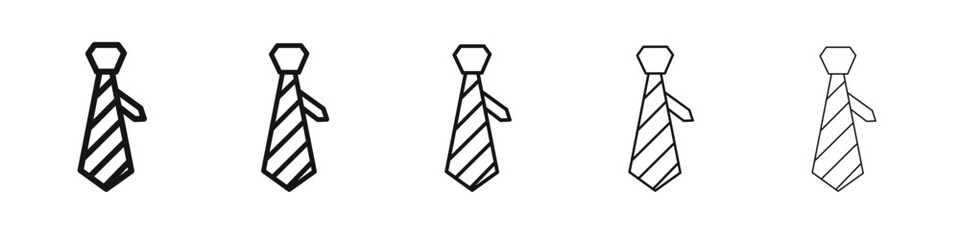 Tie icon vector outline set illustration sign