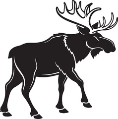 Fototapeta premium Majestic Moose Illustration Powerful Symbol of the North American Wilderness