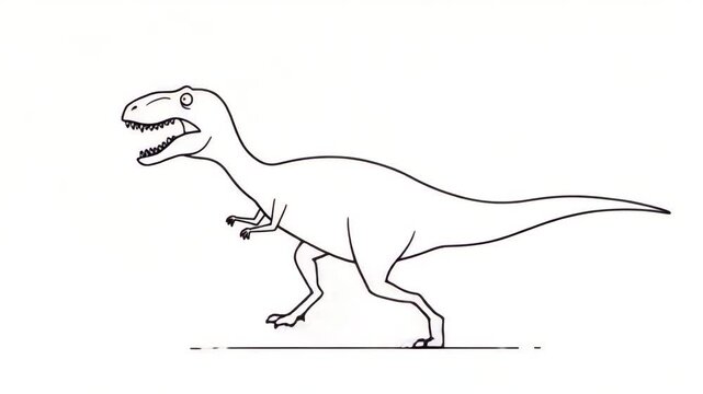 tyranosaurus t-rex animal running animation