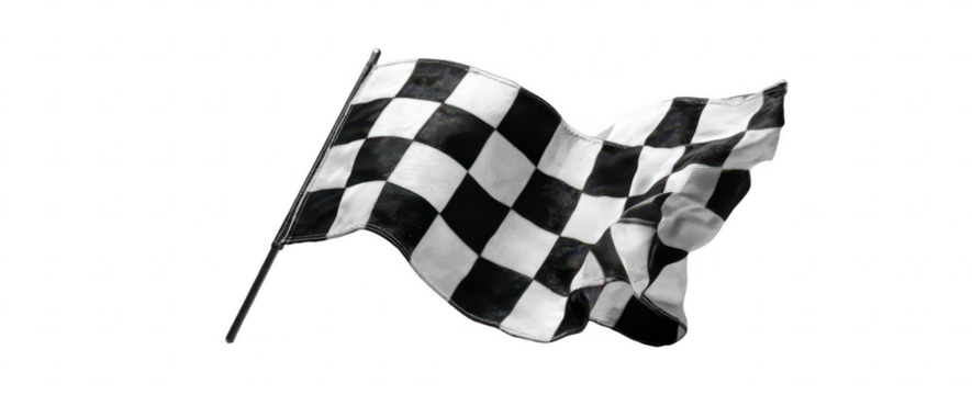 Checkered Flag Waving Race