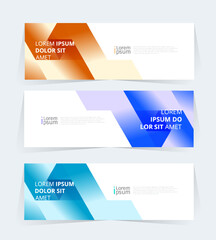 Naklejka premium Geometric banner design with Vector presentation template.