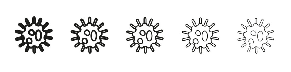 White blood cell icon vector outline set illustration sign