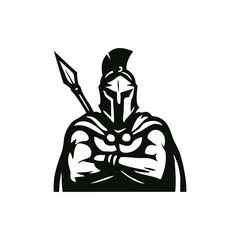 Helmet logo design for spartan warrior mascot vector, roman gladiator character, ancient battle illustration, soldier emblem for esport branding
