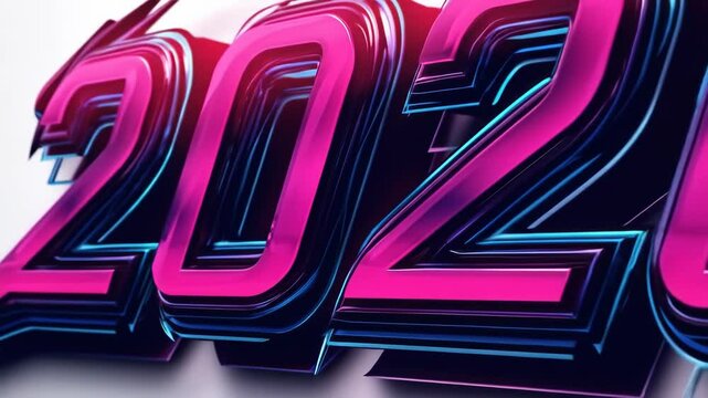 Pink and blue layered numbers 2026