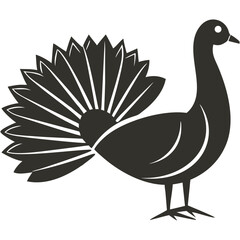 peacock, minimalist, silhouette, simple, iconic, sleek, modern, clean, elegant, bird, feathers, logo, monochrome, black and white