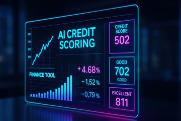 Ai credit scoring analysis financial tool interactive dashboard digital environment data visualization