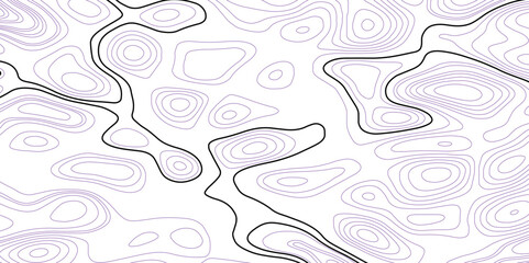 Abstract earth relief map seamless pattern element vector. White and gray topographic map background. 