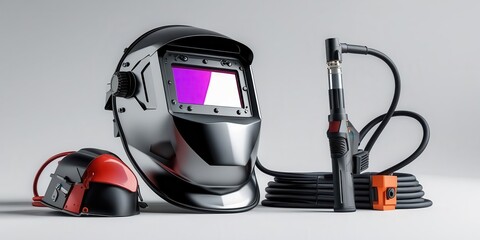 Welding equipment showcase workshop product display industrial setting close-up view safety and innovation