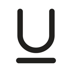 Lineart Icon underline. Typographic and Paragraph Tools for UI, Apps, and Web Design.