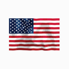 Fototapeta premium Vector illustration of american flag isolated in White Background, american flag vector