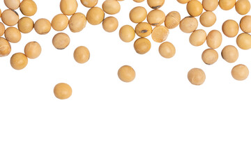 The High-resolution photo of soybeans, isolate on white background