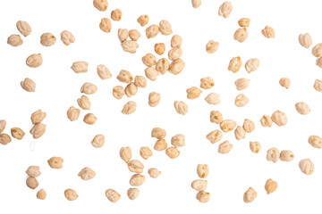 The High-resolution photo of chickpeas isolate on white background