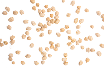 The High-resolution photo of chickpeas isolate on white background