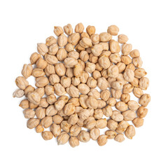 The High-resolution photo of chickpeas isolate on white background