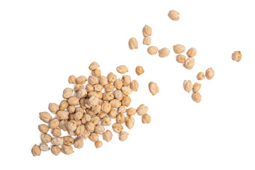 The High-resolution photo of chickpeas isolate on white background