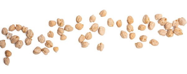 The High-resolution photo of chickpeas isolate on white background