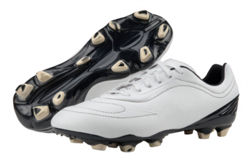 Pair of white soccer cleats