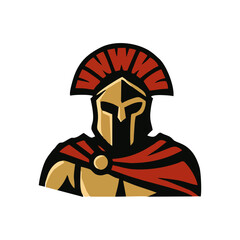 Roman gladiator vector for helmet mascot logo, spartan warrior design, ancient soldier battle character illustration for esport and graphic branding