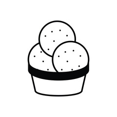 ice Cream Icon vector stock illustration