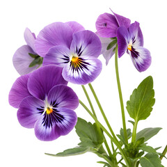 violet flowers isolated on white