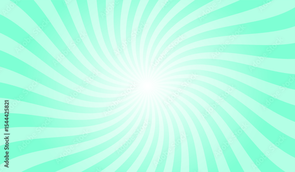 Poster abstract sizzling sunrise blue background with rays retro starburst. radial spiral stripes backdrop.