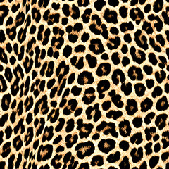 Fototapeta premium Close-up Seamless Leopard Print Texture Wild Cat Spots Pattern for Fashion, Design, and Textile Background